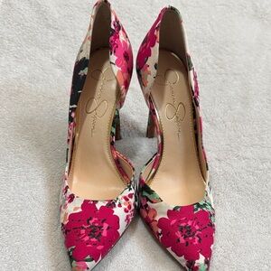 Jessica Simpson Vibrant Floral Heels